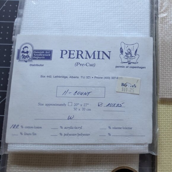 Lot of 5 New in Packs 11 Count Aida Cloth - Zweigart & Permin - Picture 4 of 5